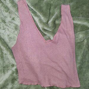 romwe m tan v neck crop top